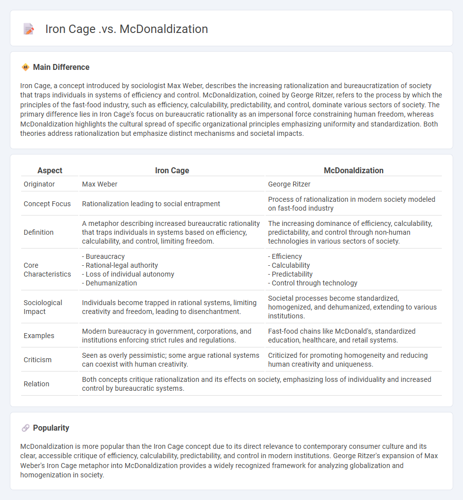 Iron Cage vs McDonaldization in Sociology - Understanding the Shift in Social Organization