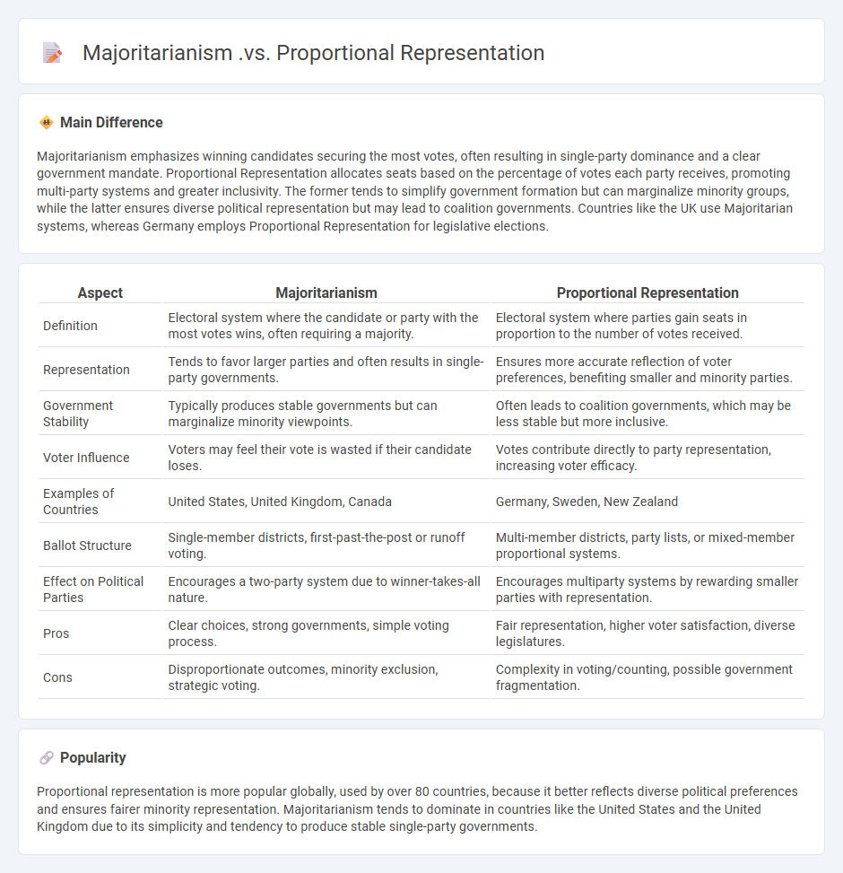 Majoritarianism vs Proportional Representation in Politics - Key Differences and Implications