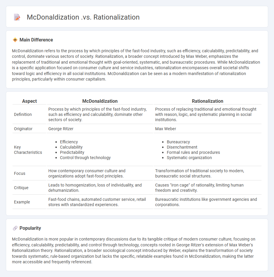 McDonaldization vs Rationalization in Sociology - Understanding the Key Differences