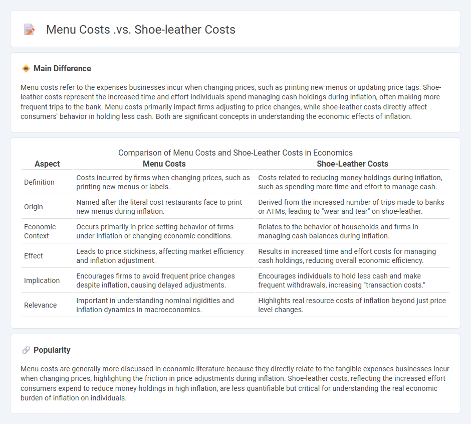 Menu Costs vs Shoe-leather Costs in Economics - Key Differences and Impacts