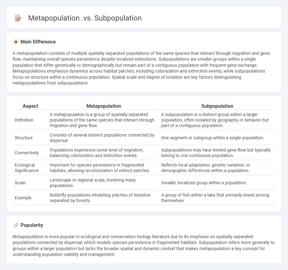 Metapopulation vs Subpopulation Biology - Key Concepts and Differences Explained