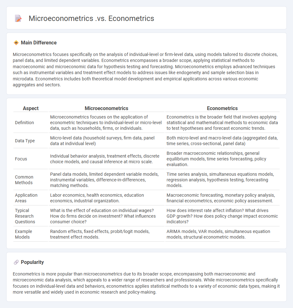 Microeconometrics vs Econometrics - Understanding the Key Differences and Applications