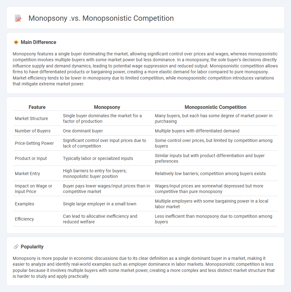 Monopsony vs Monopsonistic Competition in Economics - Understanding the Key Differences