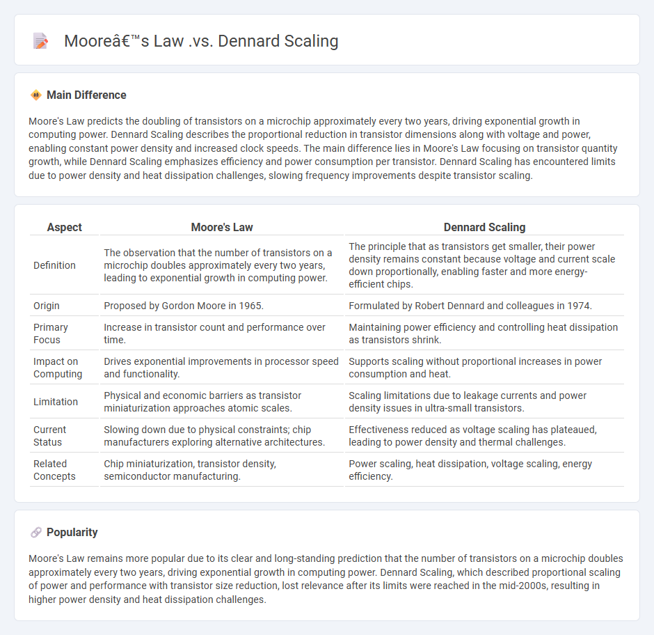 Moore's Law vs Dennard Scaling - Key Differences in Computer Chip Performance