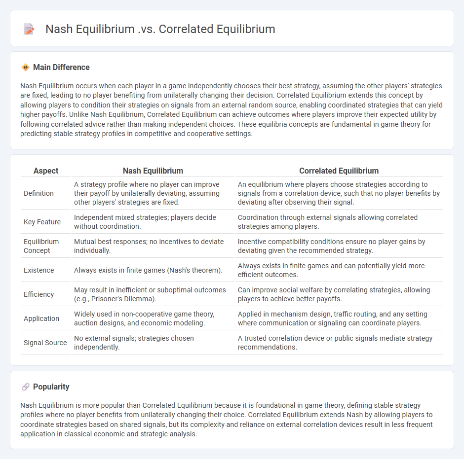 Nash Equilibrium vs Correlated Equilibrium in Economics - Key Differences and Applications