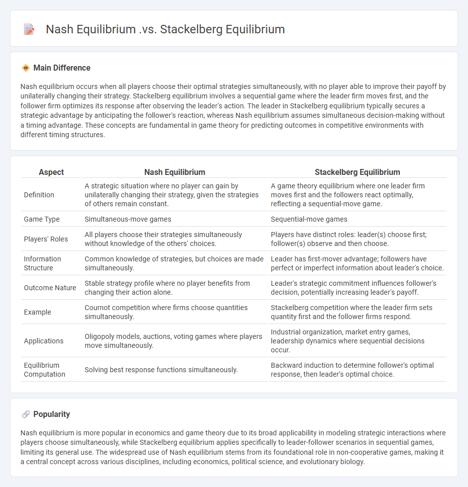 Nash Equilibrium vs Stackelberg Equilibrium in Economics - Key Differences and Applications