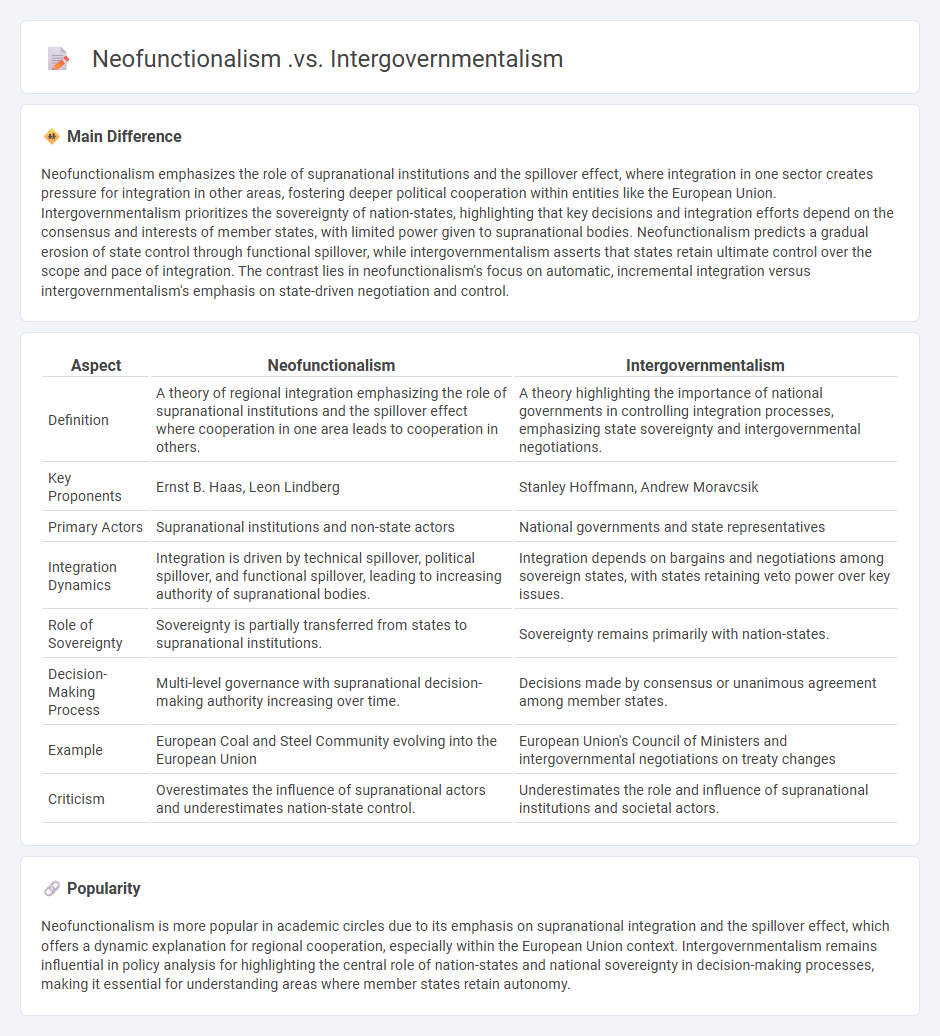 Neofunctionalism vs Intergovernmentalism in Political Integration - Key Differences and Comparative Insights