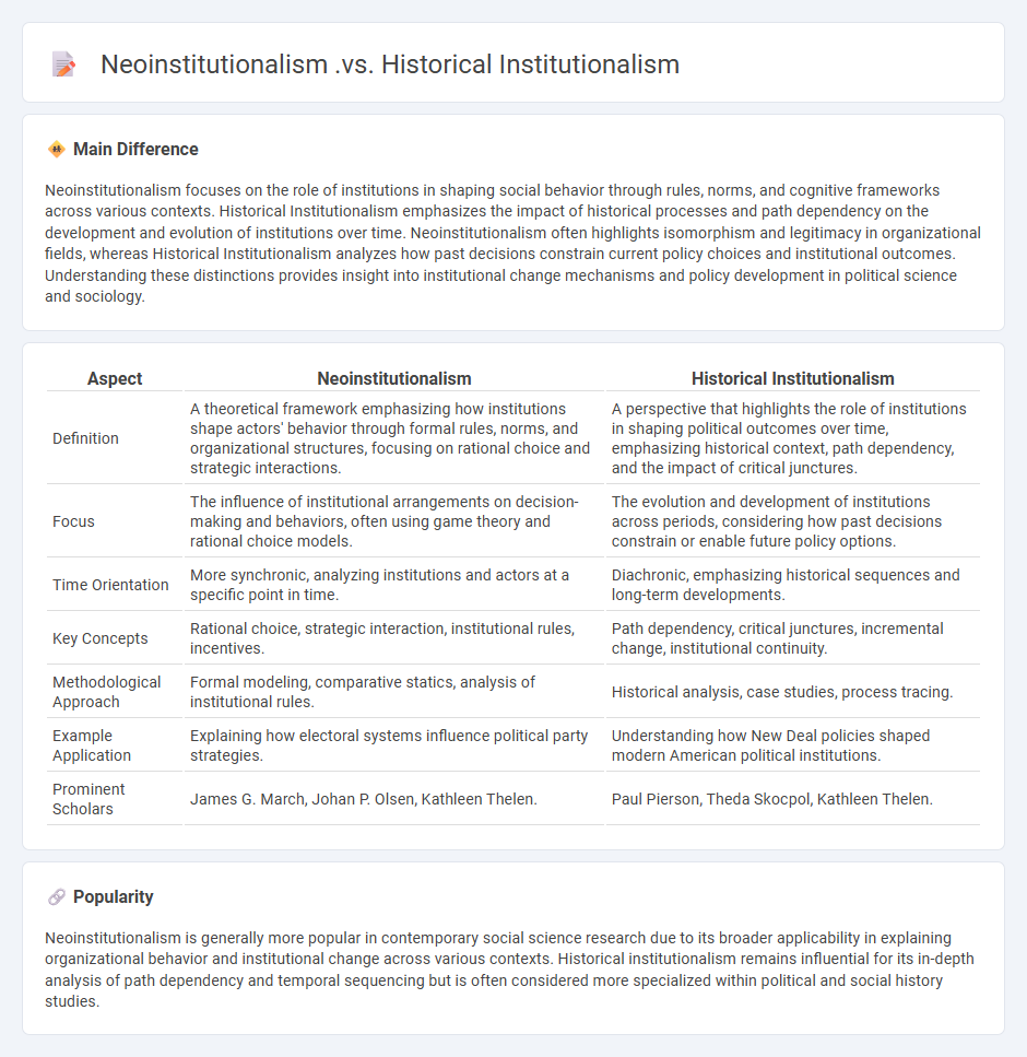 Neoinstitutionalism vs Historical Institutionalism in Politics - Key Differences and Implications