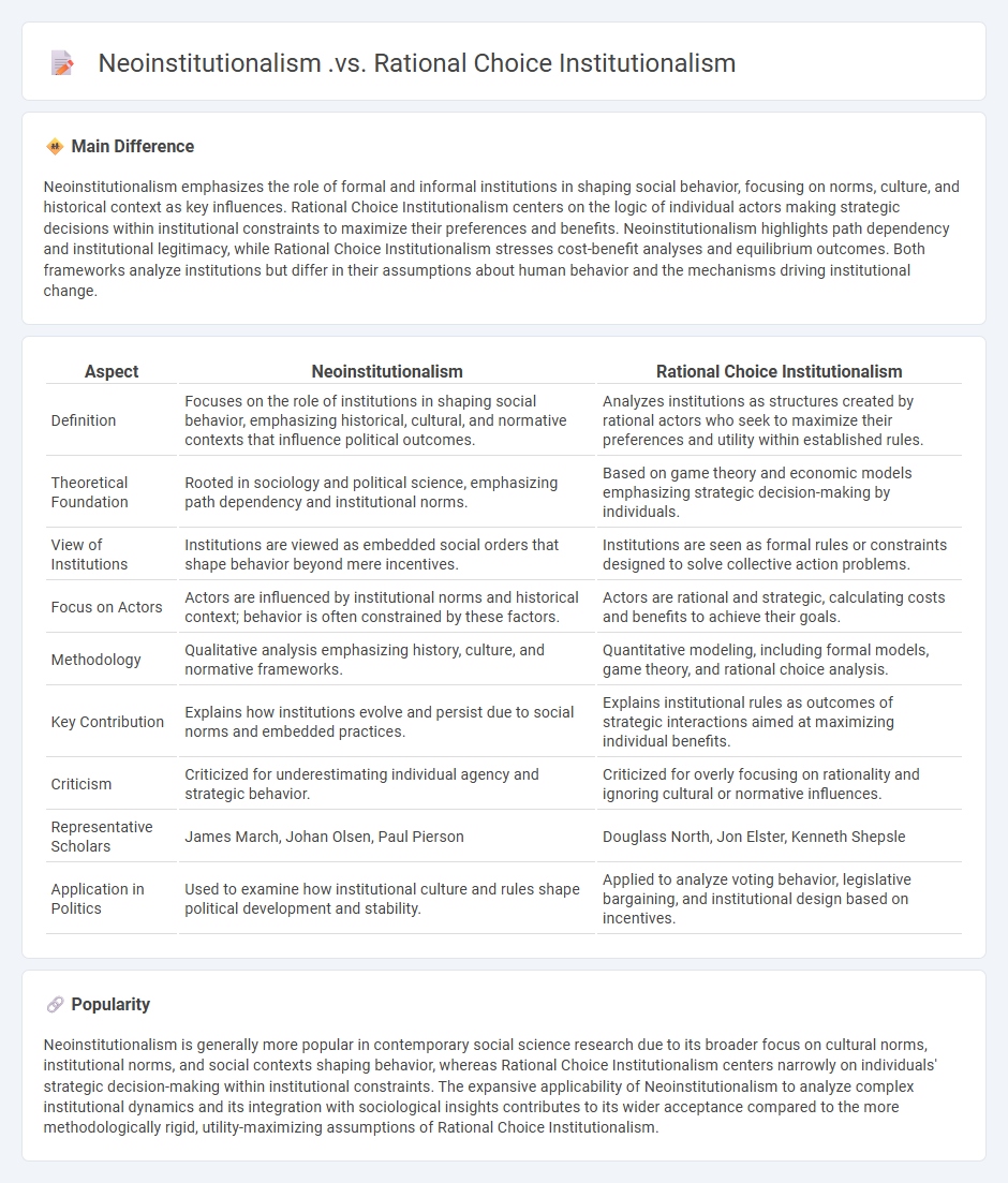 Neoinstitutionalism vs Rational Choice Institutionalism in Politics - Understanding Key Differences