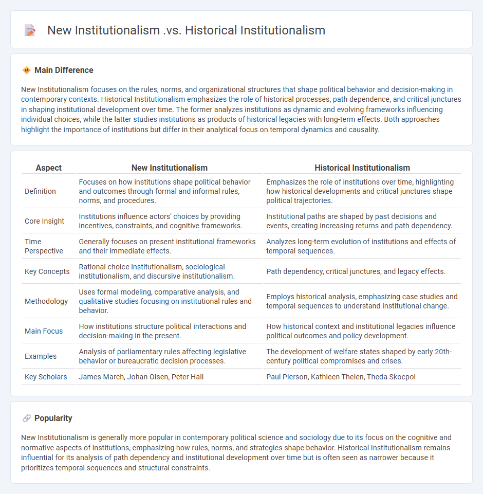 New Institutionalism vs Historical Institutionalism in Politics: Key Differences and Implications