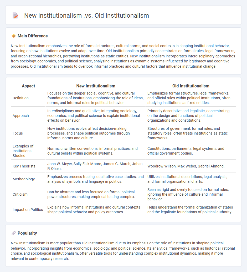 The Difference Between New Institutionalism vs Old Institutionalism in Politics - Understanding Institutional Change