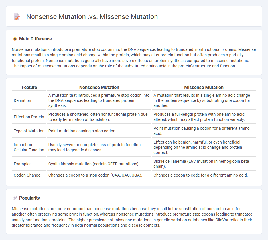 Nonsense Mutation vs Missense Mutation in Biology - Key Differences Explained