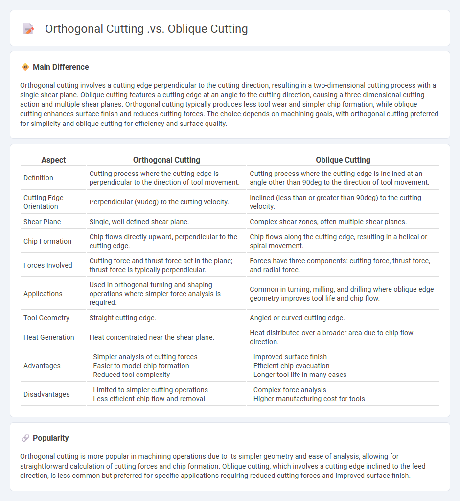 Orthogonal Cutting vs Oblique Cutting in Engineering - Key Differences and Applications