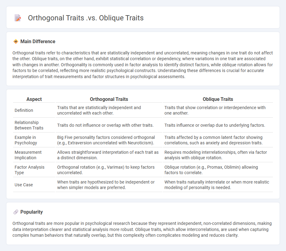 Orthogonal Traits vs Oblique Traits in Psychology - Understanding the Key Differences