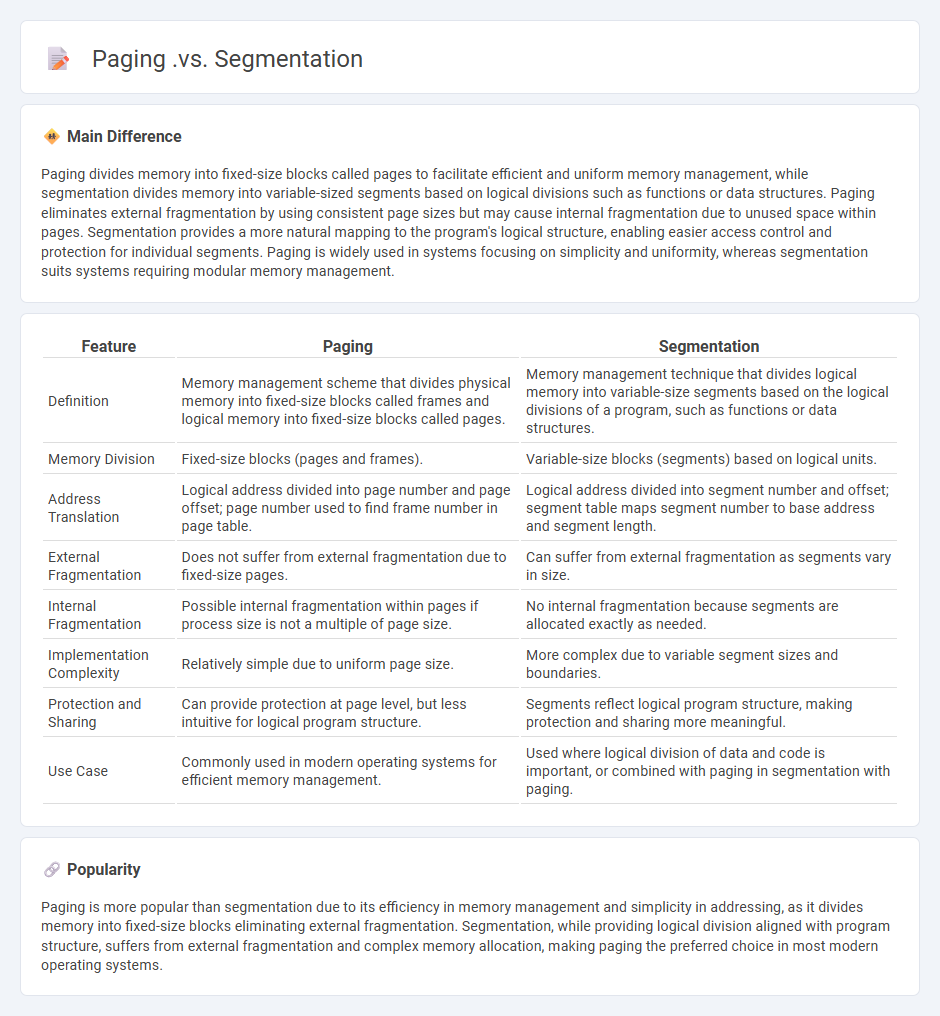 Paging vs Segmentation in Computer Memory Management: Key Differences and Use Cases