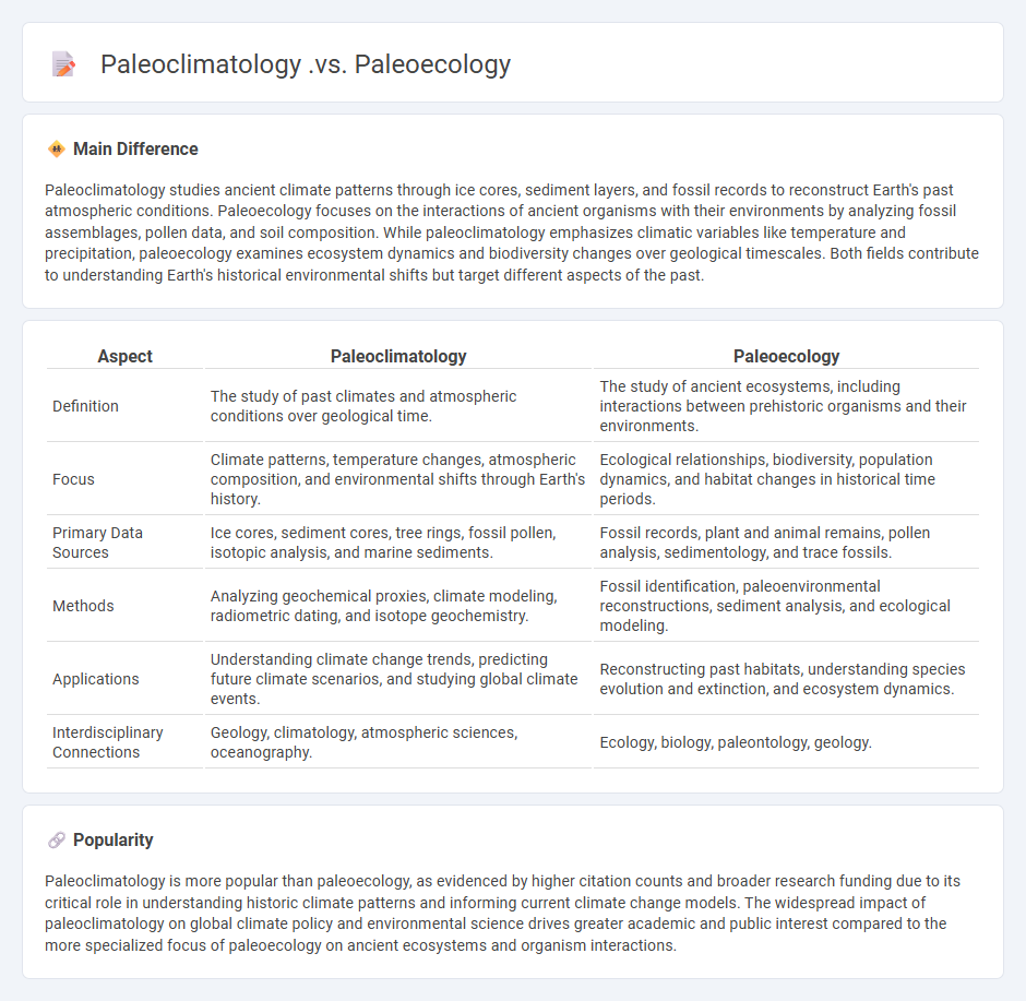 Paleoclimatology vs Paleoecology - Understanding the Difference Between Ancient Climates and Ancient Ecosystems