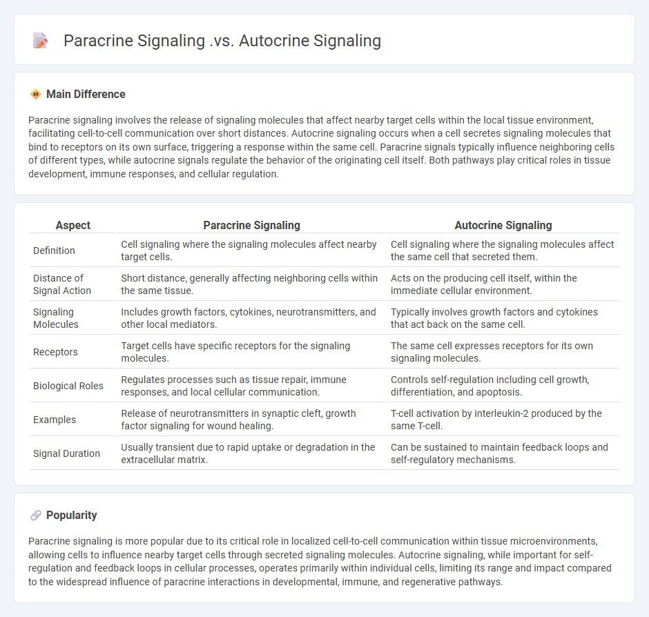 Paracrine Signaling vs Autocrine Signaling in Biology - Key Differences and Functional Roles
