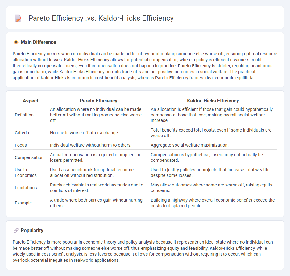 Pareto Efficiency vs Kaldor-Hicks Efficiency in Economics - Understanding Their Key Differences