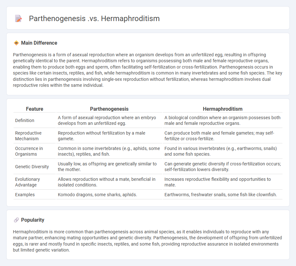 Parthenogenesis vs Hermaphroditism in Biology - Key Differences and Biological Implications