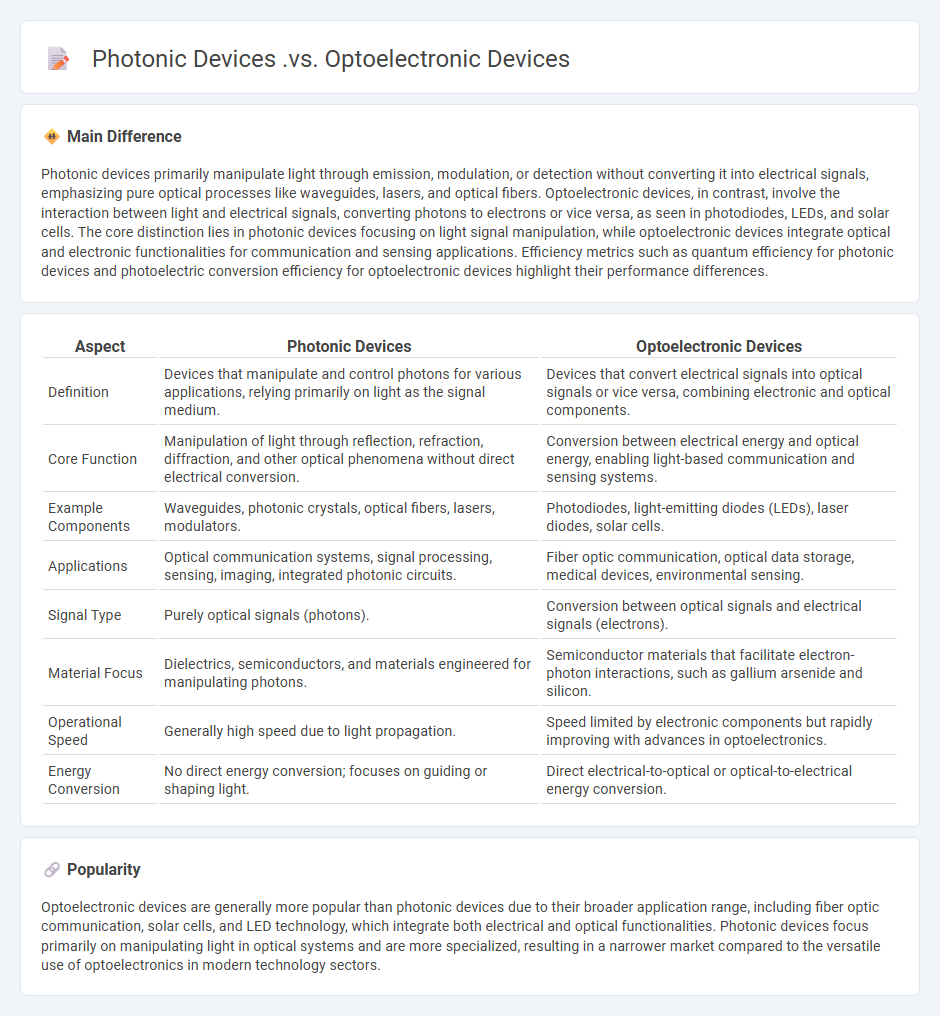 Photonic Devices vs Optoelectronic Devices Engineering - Key Differences and Applications