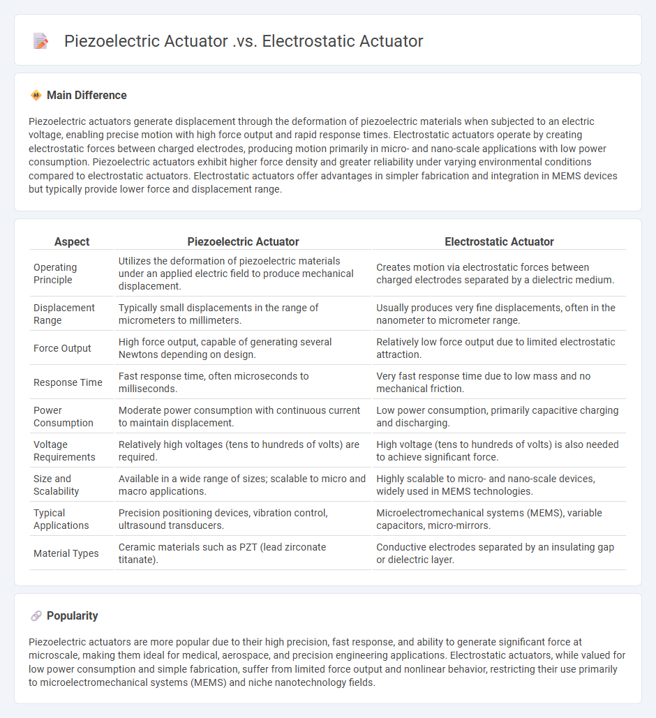 Piezoelectric Actuator vs Electrostatic Actuator - Key Differences and Engineering Applications