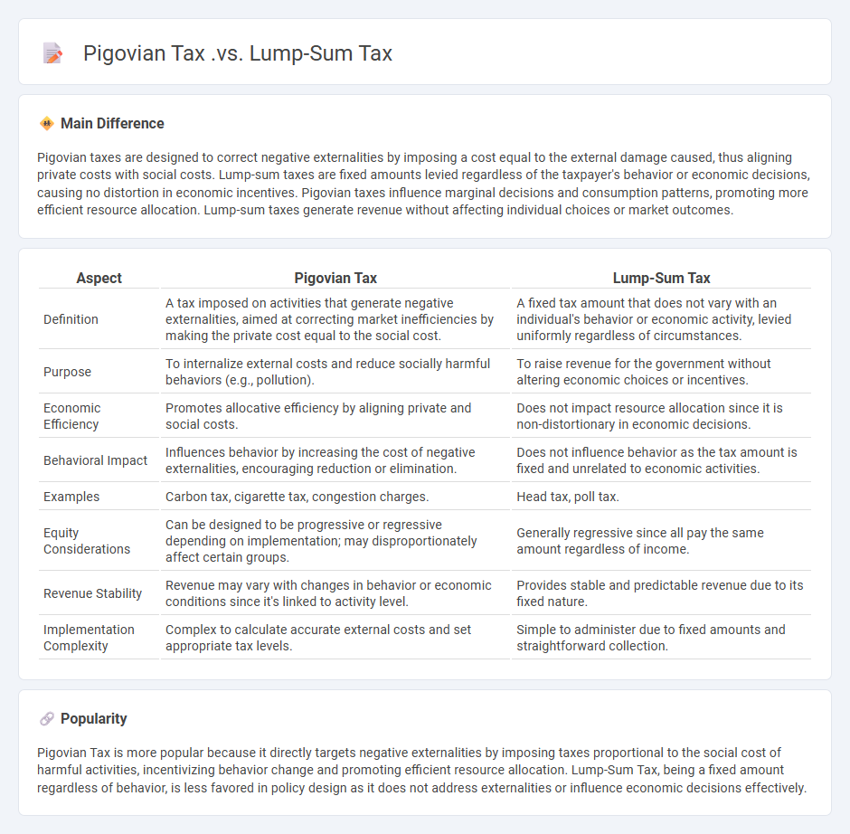 Pigovian Tax vs Lump-Sum Tax in Economics - Understanding Their Differences and Applications