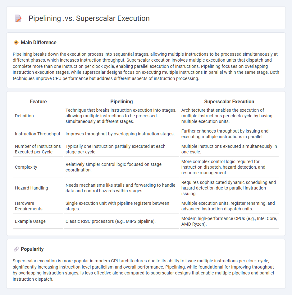 Pipelining vs Superscalar Execution in Computer Architecture - Key Differences and Efficiency