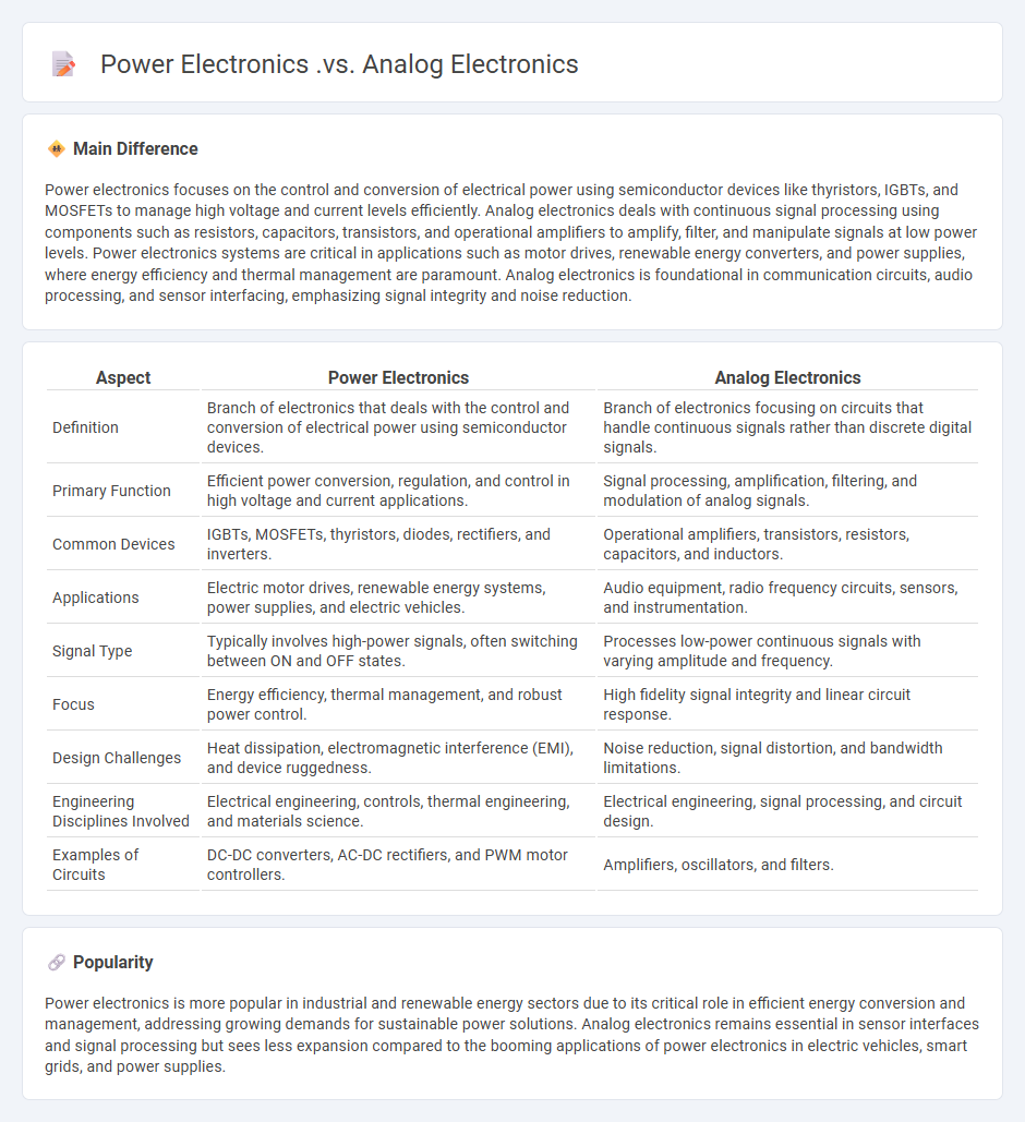 Power Electronics vs Analog Electronics Engineering: Key Differences and Applications