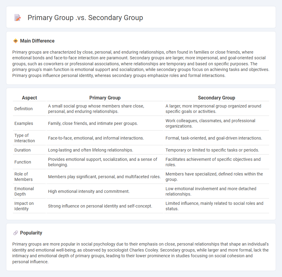 Primary Group vs Secondary Group in Sociology - Key Differences and Importance