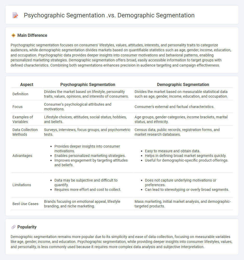 Psychographic Segmentation vs Demographic Segmentation in Marketing - Key Differences and When to Use Each
