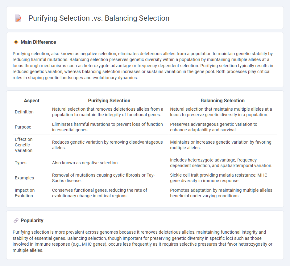 Purifying Selection vs Balancing Selection in Biology - Key Differences and Biological Significance