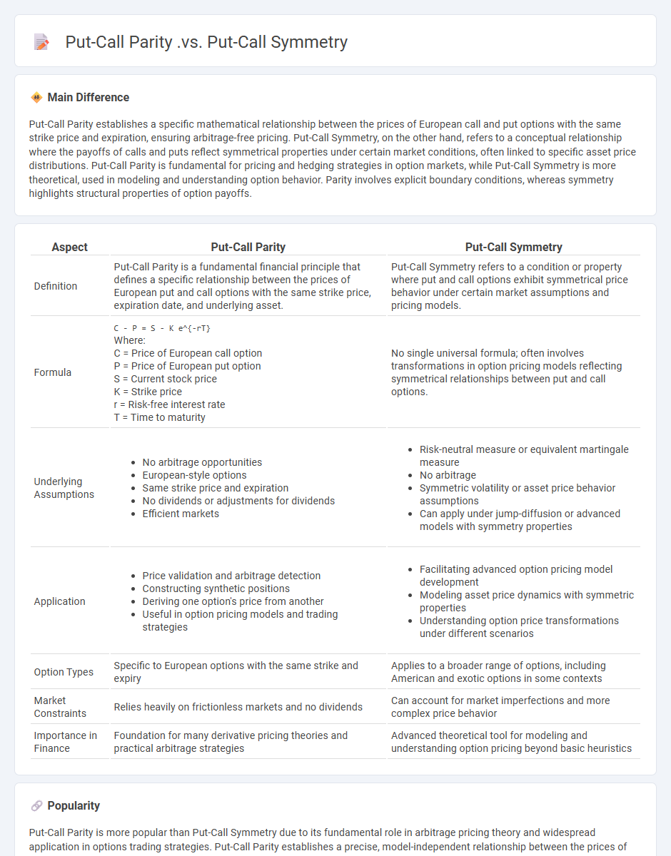 Put-Call Parity vs Put-Call Symmetry in Finance - Key Differences and Applications