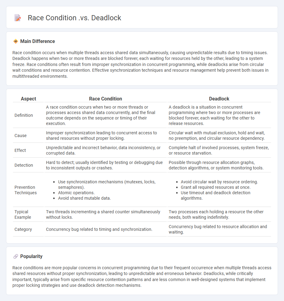 Race Condition vs Deadlock in Computer Systems - Understanding the Key Differences and Prevention Techniques