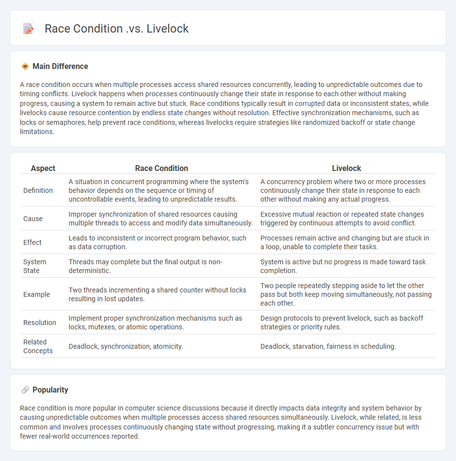 Race Condition vs Livelock in Computing - Understanding the Key Differences and Impacts