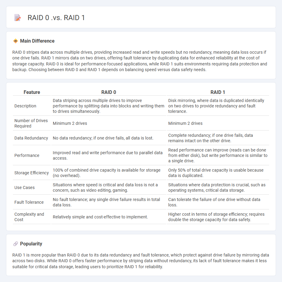RAID 0 vs RAID 1 - Key Differences Between Performance and Data Protection in Computers