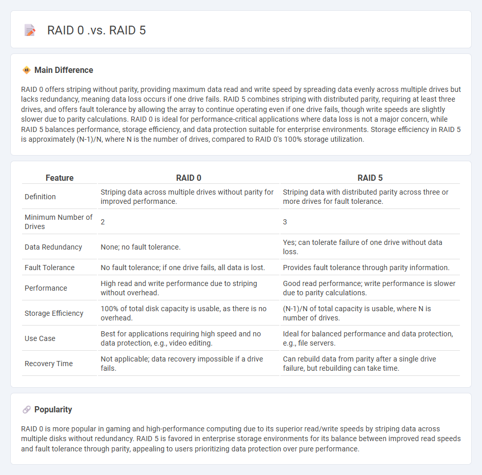 RAID 0 vs RAID 5: Key Differences in Performance, Data Protection, and Use Cases