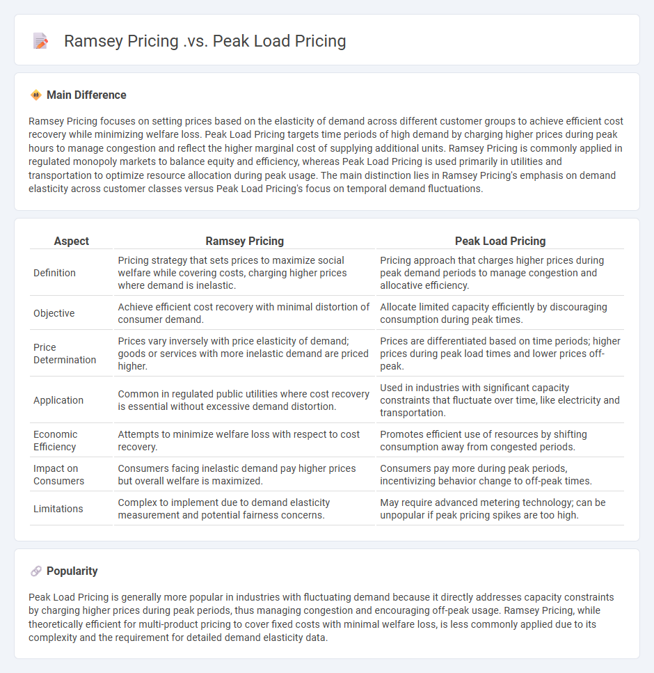 Ramsey Pricing vs Peak Load Pricing Economics - Key Differences and Applications