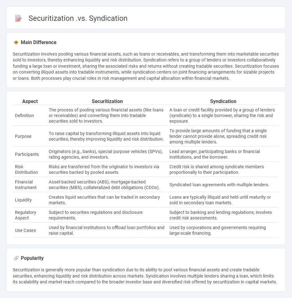 Securitization vs Syndication: Key Differences in Structured Finance Approaches