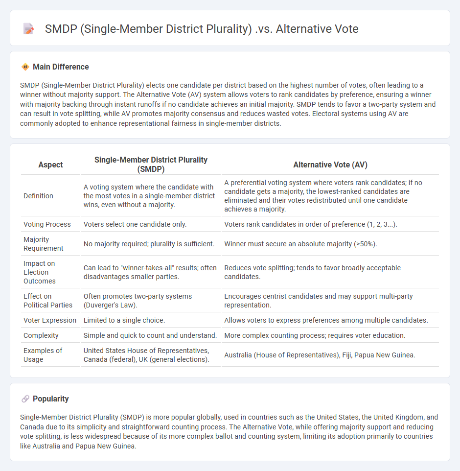 SMDP vs Alternative Vote: Comparing Electoral Systems and Their Impacts on Representation
