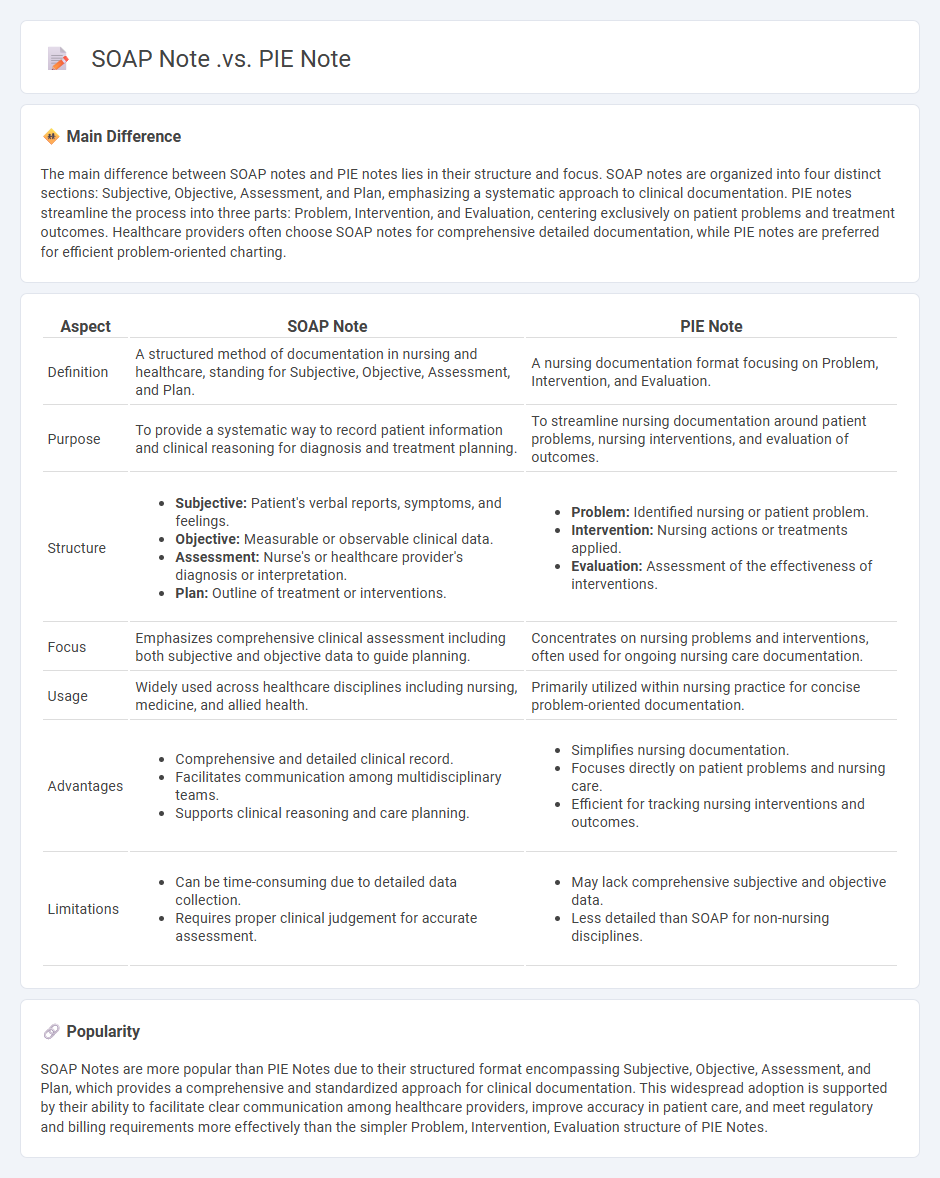 SOAP Note vs PIE Note in Nursing Documentation - Key Differences and When to Use Each