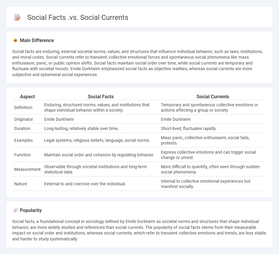 Social Facts vs Social Currents in Sociology - Understanding Their Key Differences and Roles