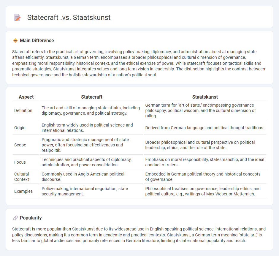Statecraft vs Staatskunst Politic - Key Differences and Practical Implications
