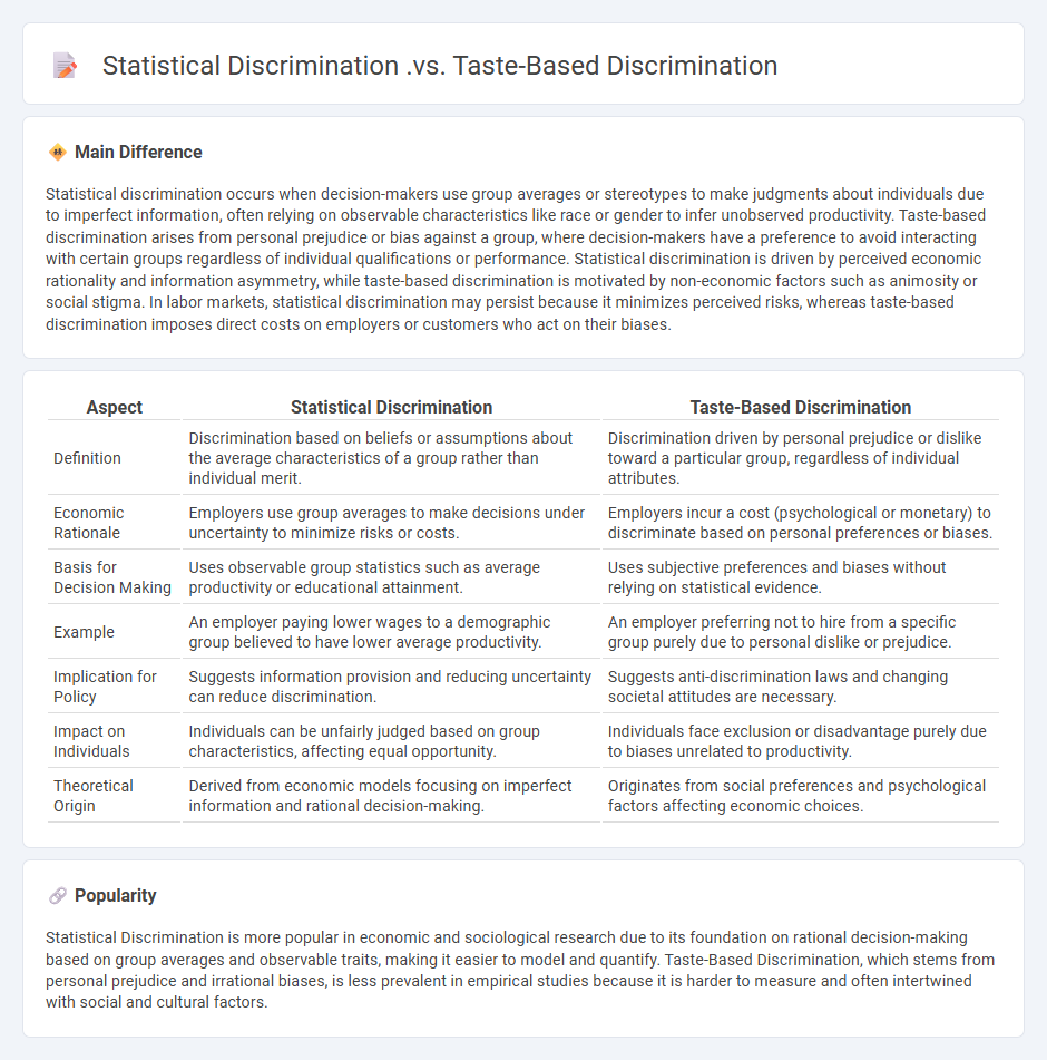 Statistical Discrimination vs Taste-Based Discrimination in Economics - Key Differences and Impacts