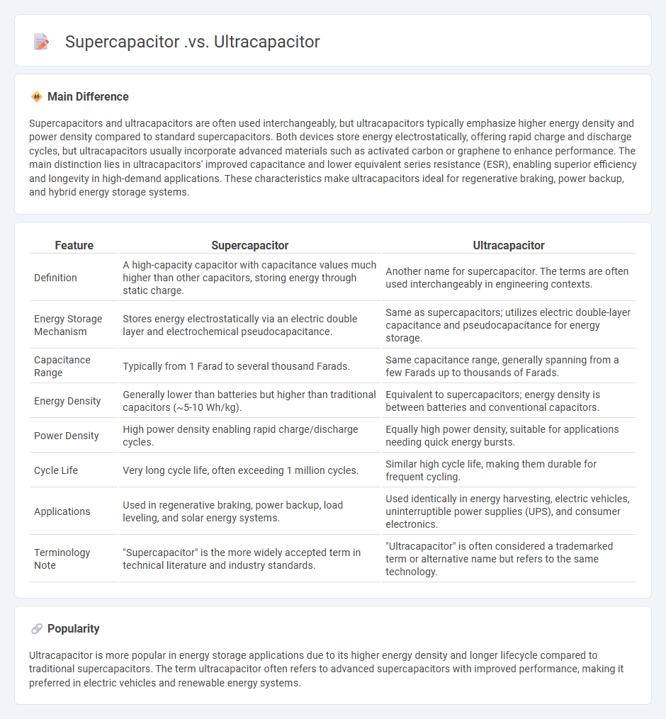 Supercapacitor vs Ultracapacitor Engineering - Understanding the Key Differences and Applications
