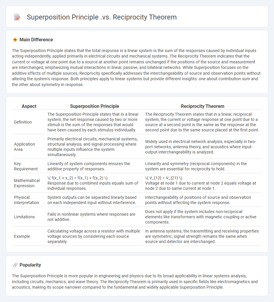 Superposition Principle vs Reciprocity Theorem in Engineering - Key Differences and Applications