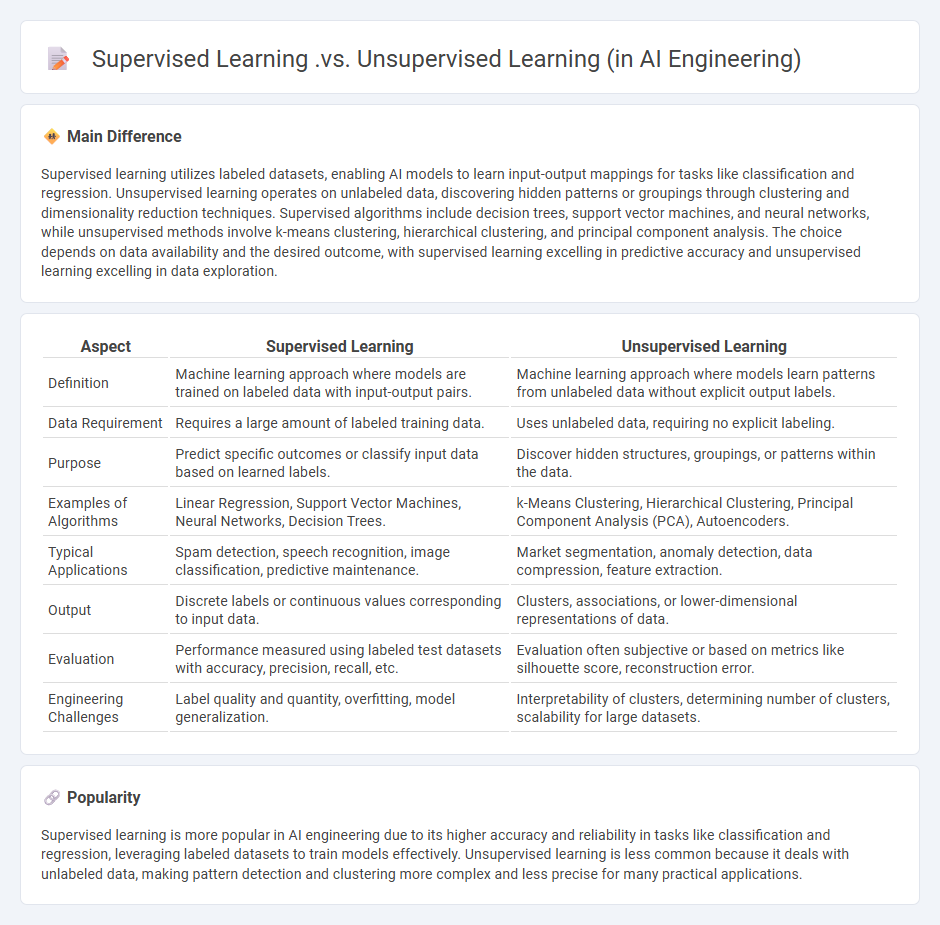 Supervised Learning vs Unsupervised Learning in AI Engineering - Understanding the Key Differences and Applications