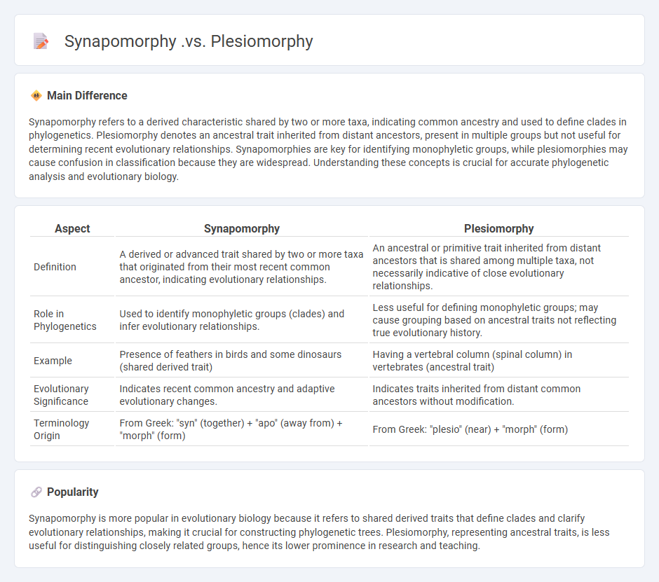 The Difference Between Synapomorphy vs Plesiomorphy in Biology - Understanding Evolutionary Traits