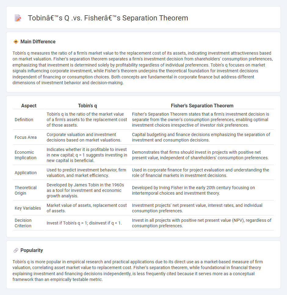 Tobin's q vs Fisher's Separation Theorem in Economics - Key Differences and Importance