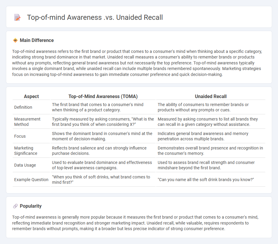 Top-of-Mind Awareness vs Unaided Recall in Marketing - Understanding the Key Differences and Their Impact