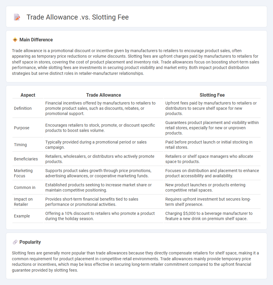 Trade Allowance vs Slotting Fee in Marketing - Understanding the Key Differences and Their Purposes